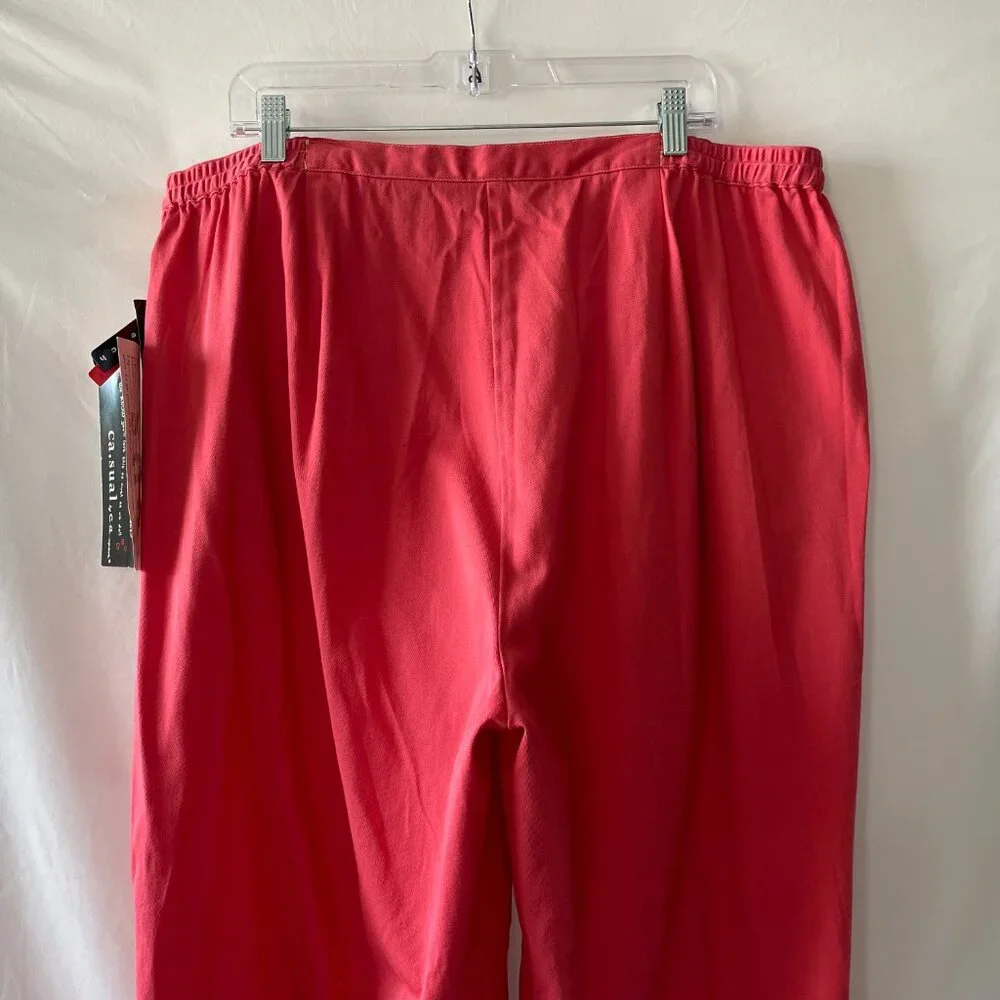 NWT Ca. Sual By Ca Sport Womens Coral High Rise Stretch Capri Pant Size 2X - Picture 6 of 9